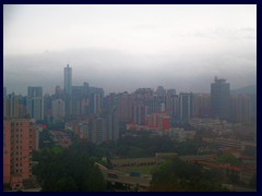 Guangzhou skyline from our hotel room at the Yutong Hotel, towards Tianhe district.